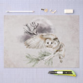 Papier Mousseline Aquarelle du hibou (Artisanat)