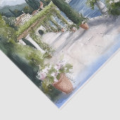 Papier Mousseline Aquarelle du lac de Côme (Détail)