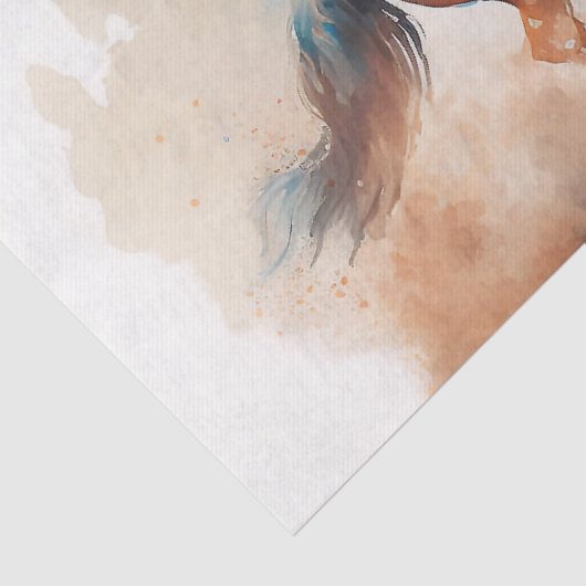 Papier Mousseline Aquarelle Dusty Western "Bucking Bronco" (Détail)