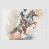 Papier Mousseline Aquarelle Dusty Western "Bucking Bronco" (Recto)