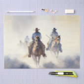 Papier Mousseline Aquarelle Dusty Western "Posse - The Chase" (Artisanat)