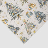 Papier Mousseline Aquarelle élégante Arbres de Noël (Détail)