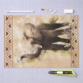 Papier Mousseline Aquarelle éléphante (Artisanat)