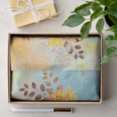 Papier Mousseline Aquarelle en marbre bleu jaune Découpage Ti (Cadeau)