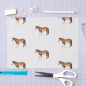 Papier Mousseline Aquarelle équestre du Cheval de peinture américain (Artisanat)