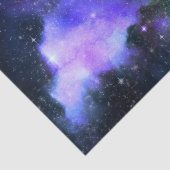 Papier Mousseline Aquarelle Espace Galaxie Étoiles violet (Détail)