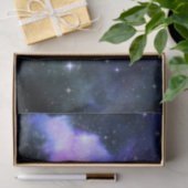 Papier Mousseline Aquarelle Espace Galaxie Étoiles violet (Cadeau)