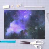 Papier Mousseline Aquarelle Espace Galaxie Étoiles violet (Artisanat)