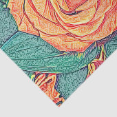 Papier Mousseline Aquarelle et crayon Rose Peachy (Détail)