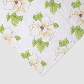 Papier Mousseline Aquarelle et stylo Motif à fleurs Magnolia (Détail)