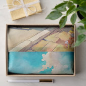 Papier Mousseline Aquarelle été vacances de vacances bus rétro (Cadeau)