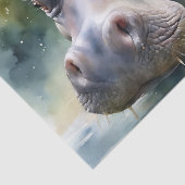 Papier Mousseline Aquarelle Ethereal Hippo (Détail)
