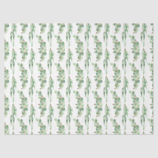 Papier Mousseline Aquarelle Eucalyptus Series Design 10 (Recto)