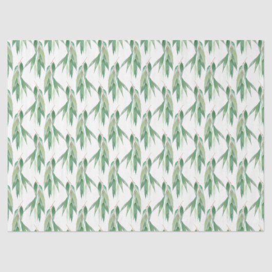 Papier Mousseline Aquarelle Eucalyptus Series Design 18 (Recto)