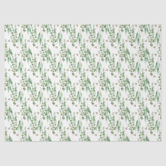 Papier Mousseline Aquarelle Eucalyptus Series Design 2 (Recto)