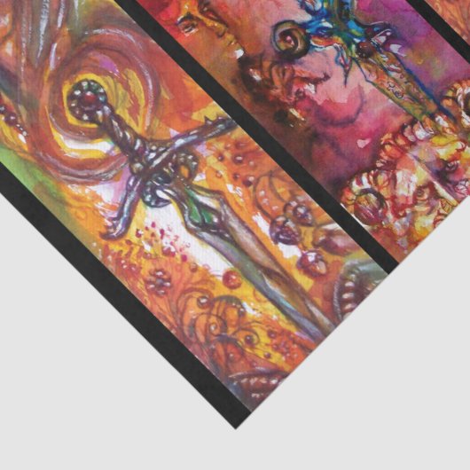 Papier Mousseline Aquarelle EXCALIBUR ET DURENDAL (Détail)