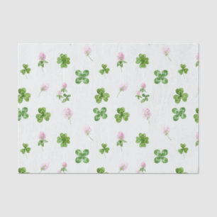 Papier Mousseline Aquarelle Feuilles et fleurs vert pâle