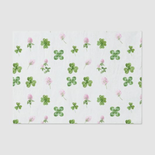 Papier Mousseline Aquarelle Feuilles et fleurs vert pâle (Recto)