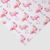 Papier Mousseline Aquarelle Flamant rose rose tropicale (Détail)