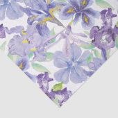 Papier Mousseline Aquarelle fleur d'Iris jaune violet (Détail)