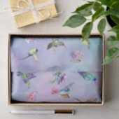 Papier Mousseline Aquarelle Fleur d'oiseaux colibris (Cadeau)