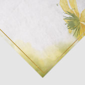 Papier Mousseline Aquarelle Fleur Jaune Découpage Florale (Détail)