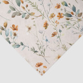 Papier Mousseline Aquarelle fleur sauvage bohème (Détail)