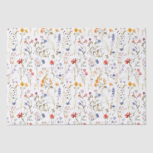 Papier Mousseline Aquarelle fleur sauvage Petite entreprise Emballag