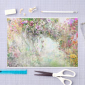 Papier Mousseline Aquarelle Fleurs Abstraites près de l'étang (Artisanat)