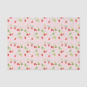 Papier Mousseline Aquarelle Fleurs de fraises (Recto)