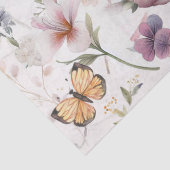 Papier Mousseline Aquarelle Fleurs Découpage papier biseau (Détail)