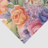 Papier Mousseline Aquarelle Fleurs d'été (Détail)