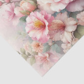 Papier Mousseline Aquarelle Fleurs en pastels doux (Détail)