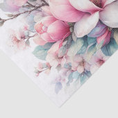 Papier Mousseline Aquarelle Fleurs en pastels doux (Détail)