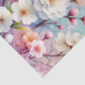 Papier Mousseline Aquarelle Fleurs en pastels doux (Détail)