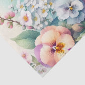 Papier Mousseline Aquarelle Fleurs en pastels doux (Détail)