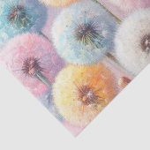 Papier Mousseline Aquarelle Fleurs pandelions doux pastels (Détail)