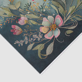 Papier Mousseline Aquarelle Floral Fantastique Whimsical Decoupage (Détail)