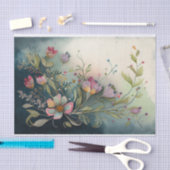 Papier Mousseline Aquarelle Floral Fantastique Whimsical Decoupage (Artisanat)