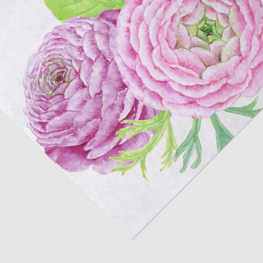 Papier Mousseline Aquarelle Floral Mariage été (Détail)