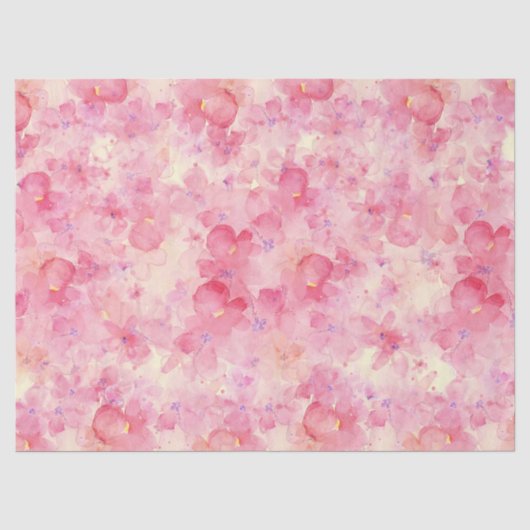 Papier Mousseline Aquarelle florale (Recto)