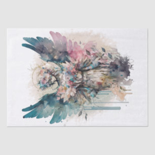 Papier Mousseline Aquarelle florale Angel