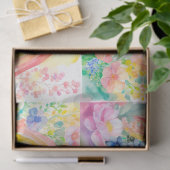 Papier Mousseline Aquarelle Florale Arc-en-ciel & Découpage Zèbre (Cadeau)