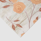 Papier Mousseline Aquarelle Florale Boho Peach Moderne Bois Découpag (Détail)