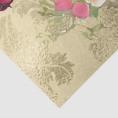 Papier Mousseline Aquarelle Florale Cage Or Découpage (Détail)