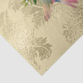 Papier Mousseline Aquarelle Florale Cage Or Découpage (Détail)