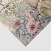 Papier Mousseline Aquarelle florale de l'ours en peluche (Détail)