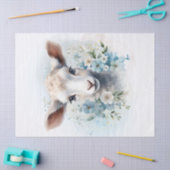 Papier Mousseline Aquarelle florale de mouton (Artisanat)