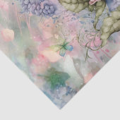 Papier Mousseline Aquarelle florale de papillon rétro (Détail)