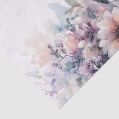 Papier Mousseline Aquarelle florale de perroquet gris Congo (Détail)